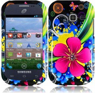 Samsung Galaxy Centura S738C ( Straight Talk , Net10 , Tracfone ) Phone Case Accessory Terrific Flower Hard Snap On Cover with Free Gift Aplus Pouch Cell Phones & Accessories