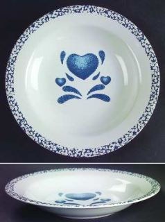 Corning Blue Hearts Large Rim Soup Bowl, Fine China Dinnerware   Corelle, Blue H