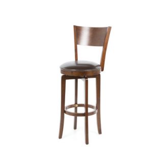 hillsdale archer swivel bar height barstool in brown