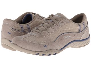SKECHERS Relaxed Fit Breathe   Easy   Just Relax Womens Lace up casual Shoes (Taupe)