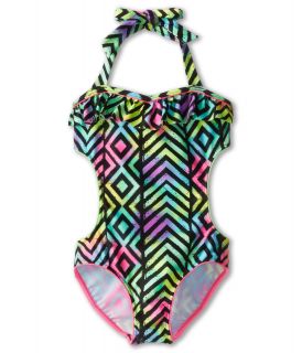Seafolly Kids Cosmik Tribe Cut Out Girls Swimsuits One Piece (Multi)