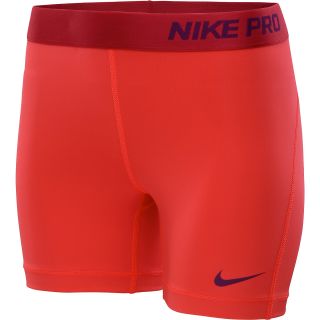 NIKE Womens Pro 5 Shorts   Size XS/Extra Small, Laser Crimson/grape