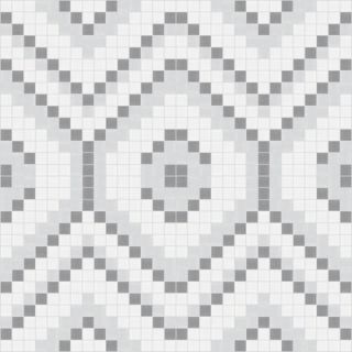 Mosaic Loft Urban Essentials 24 x 24 Funky Diamond Mosaic Pattern