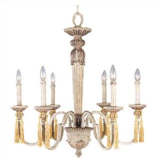 Living Well Mountain Mist 6 Light Chandelier with Decorative Tassels
