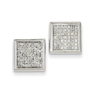 14K White Gold Diamond Post Earrings Diamond quality AA (I1 clarity, G I color) Jewelry