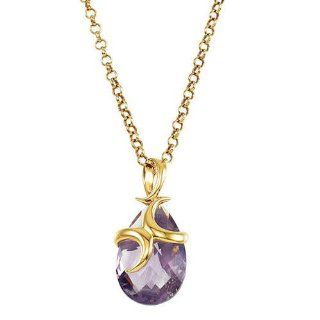 Amethyst Teardrop Necklace in 18k Gold Vermeil Jewelry