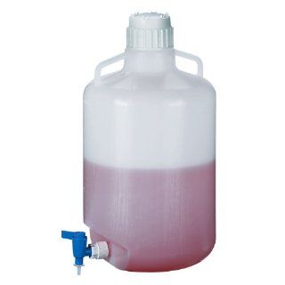 Thermo Scientific Nalgene low density polyethylene carboy with spigot and shoulder handles, 50 L Science Lab Carboys