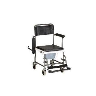 Nova Ortho Med, Inc. Drop Arm Commode Transport Chair with Wheels