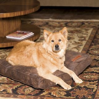 Jax and Bones Faux Leather Pillow Dog Bed in Cognac