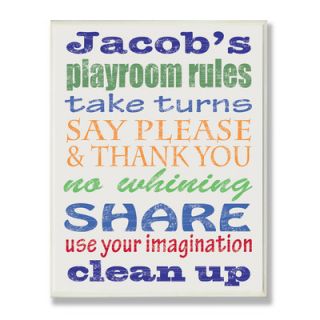 Stupell Industries Kids Room Personalization Boys Typography Playroom