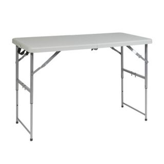 Height Adjustable Fold in Half Resin Multi Purpose Table