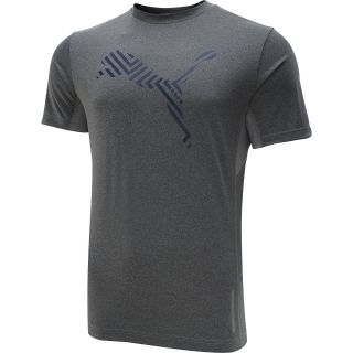 PUMA Mens Graphic 1Up Short Sleeve T Shirt   Size Small, Md.grey Heather