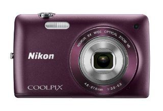 Nikon COOLPIX S4300 16 MP Digital Camera with 6x Zoom NIKKOR Glass Lens and 3 inch Touchscreen LCD (Plum)  Point And Shoot Digital Cameras  Camera & Photo