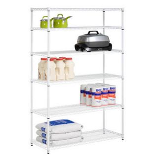 Honey Can Do Six Tier Steel Shelving in White