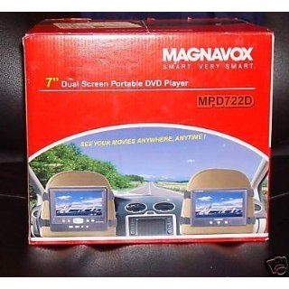 Magnavox MPD722D Portable Region Free 7" Dual Screen DVD Player Electronics