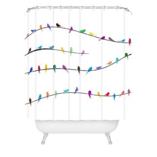 DENY Designs Belle 13 Happy Spring Woven Polyesterrr Shower Curtain