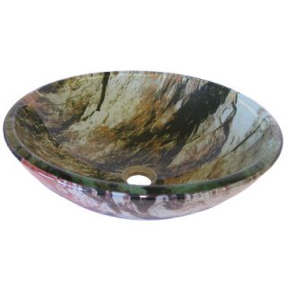 Novatto Cullare Glass Vessel Bathroom Sink   TID 043