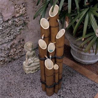 Design Toscano Resin Bamboo Sculptural Fountain