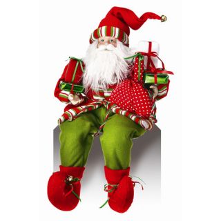 Sitting Santa with Presents Figurine