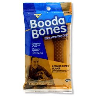 Peanut Butter Flavor Big Booda Bones Dog Treat (2 Pack)