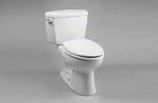 TOTO CST744SLB 01 Drake 2 Piece Ada Toilet with Elongated Bowl and Bolt Down Tank Lid, Cotton White   Two Piece Toilets  