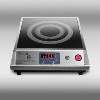 Summit Appliance Induction Cooktop with Stainless Steel Cabinet