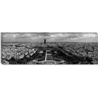 iCanvasArt Aerial View of a City, Eiffel Tower, Paris, Ile De France