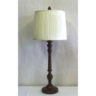 Burled Table Lamp