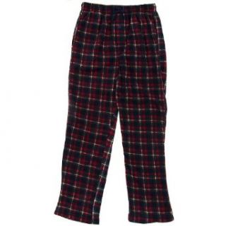 Red and Green Plaid Fleece Lounge Pants for Men at  Mens Clothing store Pajama Bottoms