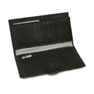Piel Leather Small Leather Goods Multi Card Wallet in Black