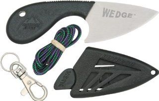 Outdoor Edge WG 1 Wedge The Perfect Quick Access Knife Razor Thin 6M Stainless Steel Blade Complete with Swivel Clip and Cord Loop