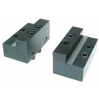 Rhm 164399 Type 726 60 ESB Reversible Raised Stepped Jaw Set with Mounting Screws for RKZ M NC Compact Self Centering Vises, 125mm Width x 60mm Height Bench Vise