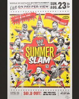 Official WWE SummerSlam 2009 Clay Coat 14 by 24 Poster  Prints  