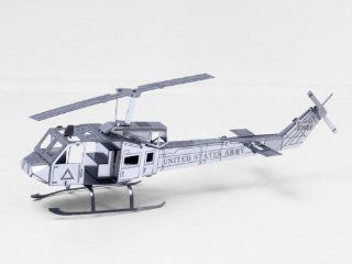 Fascinations MetalEarth 3D Laser Cut Model   Huey UH 1 Helicopter Toys & Games