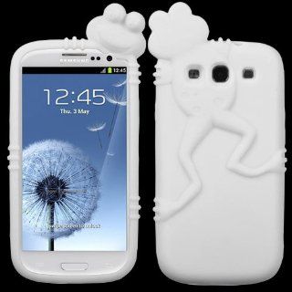 Samsung Galaxy S 3 III / S3 / i747 i 747 / L710 L 710 White Toad Frog Peeking Pets Design Silicone Skin Soft Gel Snap On Protective Cover Case Cell Phone Cell Phones & Accessories