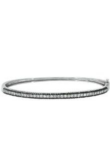 Effy Jewlery Prism Black and White Diamond Bangle, 1.34 TCW Bangle Bracelets Jewelry