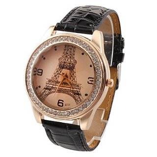 Womens Eiffel Tower Designed Analog Wrist Watch  Sports Fan Watches  Sports & Outdoors