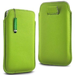 N4U Accessories Green Premium Pu Leather Pull Flip Tab Case Cover Pouch & High Sensitive Mini Stylus Pen For Orange Stockholm Cell Phones & Accessories