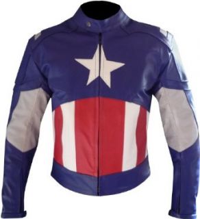 Emaan Men's Captain America First Avenger New Leather Jacket at  Mens Clothing store