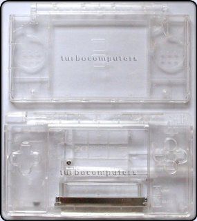 Crystal Clear   Nintendo DS Lite Complete Full Housing Shell Case Replacement Repair w/ Hinge Set Video Games
