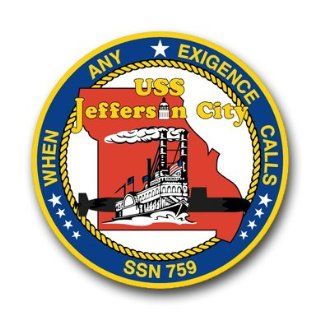 US Navy Ship USS Jefferson City SSN 759 Decal Sticker 3.8" Automotive