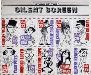 Silent Screen Stars Set of 10 x 29 Cent US Postage Stamp #2819 28 