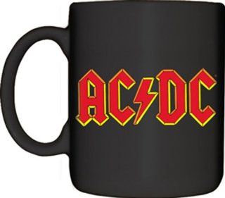 Mugs AC/DC Logo Designed Mug, 12 Ounce, Black Kitchen & Dining