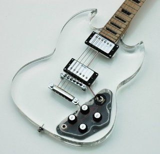 New See Thru Clear Lucite Acrylic SG Electric Guitar Musical Instruments