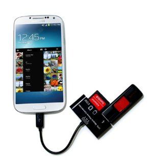 Compatibe with Samsung Galaxy S4 S3 Micro USB Host OTG Cable Card Reader   Micro USB B/Male to USB2.0 A/Female OTG Host Cable for Samsung Galaxy Note 2 3(Black) Cell Phones & Accessories