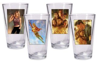 Sexy BUFFY THE VAMPIRE SLAYER Pint Drinking Glasses Set NEW IN BOX Kitchen & Dining