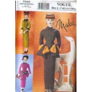 Vogue 7382   Madra Doll Clothing Patterns 1950   Patterns for 3 Dresses fo 16 Inch Doll (Vogue Doll Collection, Also sold as Vogue 742) Vogue Pattern Company Books