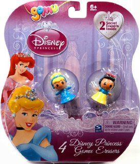 Gomu Disney Princess 2 Visible & 2 Hidden Erasers   Colors and Styles May Vary Novelty Toys & Games