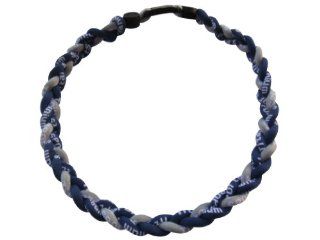 Titanium Tornado 3 Rope Necklace Baseball / Softball NAVY BLUE & GRAY / GREY (18 Inches) *2012 2013 Style* Jewelry