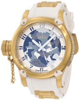 Invicta Men's 11338 Russian Diver Grey, Beige and Brown Camouflage Dial White Polyurethane Watch at  Men's Watch store.